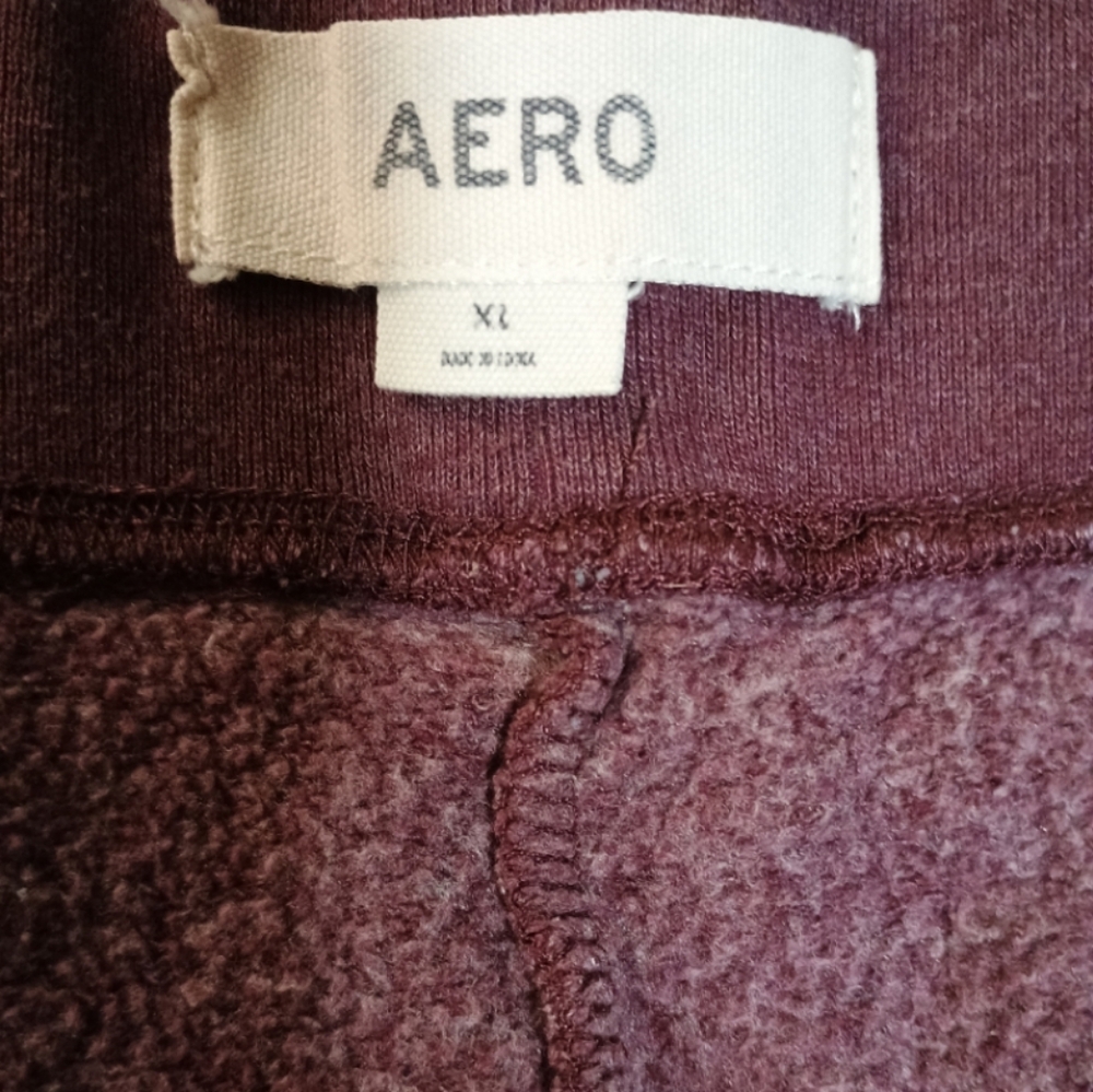 Aeropostale Maroon Drawstring Jogger Sweatpants - Picture 2 of 3